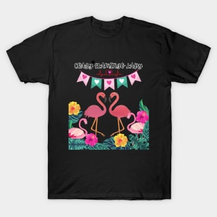 Crazy Flamingo Lady Sweatshirt T-Shirt